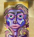 Untitled (Violet), original painting on canvas board
